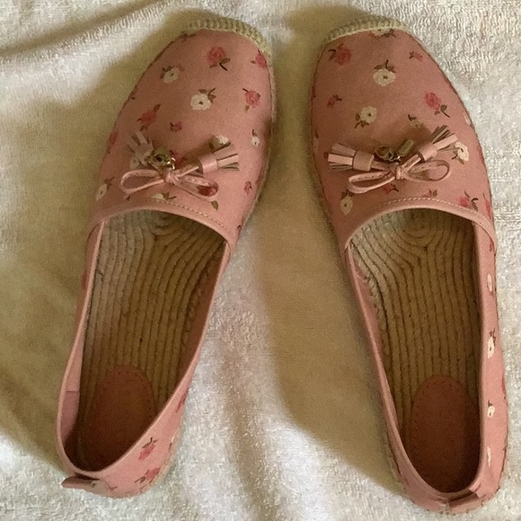 Coach Pink Floral Espadrilles size 11 - Picture 6 of 8